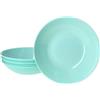 MamboCat Set di 6 piatti fondi in vetro, 420 ml, diametro 20,3 cm, moderni piatti fondi per cereali, zuppa, pasta e molto altro ancora, per colazione, pranzo, caffè e pane