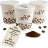 G.M. DISTRIBUZIONE GM - 500 Bicchieri in Carta Bio Compostabile 90 ml con Coperchi in Carta - Riutilizzabili, Ecologici - Ideali per Caffè e Bevande Calde - Perfetti per Bar, Uffici e Take Away