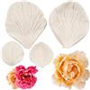 FCKEMLDS Gumpaste - Set di 2 stampi in silicone a forma di fiore di peonia con venature a forma di peonia, per decorazioni di torte, cupcake, cioccolato, caramelle, argilla polimerica