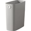MINGZHE Cestino per Rifiuti Piccolo in Plastica PP TPR Cestino per Rifiuti Sottile con Coperchio Aperto per Bagno Ufficio Camera (Grigio Caldo)