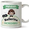 Mugffins Tazza Personalizzata in ceramica per BALLERINA donna 11 oz / 350 ml - In italiano - Sei incredibile - Kawaii - Idea regalo per compleanno, anniversario, natale, laurea