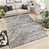 GBiancheria Tappeto Essenza by Suardi Fango - Lavabile in Lavatrice, Antiscivolo, Pelo Corto Jacquard in Ciniglia - Design Astratto Moderno - Made in Italy - Ideale per Soggiorno o Camera (140x200 cm)