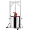 Kanbihao Torchio Idraulico per Frutta 22L, Spremifrutta in Acciaio Inox per Vino, Succo, Pressa Professionale Compatta, Uso Domestico e Cantina, con Filtro e Manici