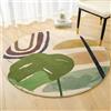 Generic Tappeti Vegetali Per Soggiorno, Tappeto Moderno Per Pavimenti, Tappeto Lavabile In Lavatrice Per Camera Da Letto, Dormitorio, Ufficio, Decorazione Per Porte, Rotondo(Pattern A,Diameter 160cm)