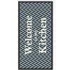 Panorama Tappeto Vinile Cucina Bagno - Varie Dimensioni - (Cucina Welcome to my Kitchen Blu 60x110 cm)