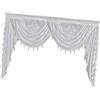Baoblaze Mantovana a cascata design vintage design romantico traspirante elegante con nappe per tallone swag mantovana per il seminterrato del soggiorno, Larghezza 150 Cm