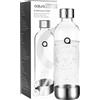 Aquafloow Bottiglia per Gasatore d'Acqua, Bottiglia in Plastica Senza BPA da 0,8 L con Base in Acciaio Inox, Flacone Riutilizzabile per Acqua Frizzante, Ideale per Carbonatore