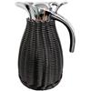 HUIZHENSHENG Caraffa Termica Per Caffè In Acciaio Inossidabile, Brocca Termica In Rattan, Isolamento Sottovuoto A Doppia Parete Da 1,5 Litri/50 Once, Ritenzione Del Calore Per 12 Ore E Del Freddo Per(Color:black)