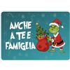 bubbleshirt Tappeto Zerbino Natalizio - Anche a Te e Famiglia (Grinch) | Tappeto Antiscivolo 60x40 cm