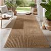 Carpetsale24 Tappeto per Interni ed Esterni, robusto, resistente alle intemperie e facile da pulire, con effetto juta naturale, ideale per soggiorno, cucina, terrazza, giardino e balcone, 80x250 cm