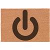 Social crazy Tappeto zerbino personalizzato - on off nerd - cocco naturale ideale per ingressi (COCCO NATURALE, 90X60 CM)
