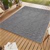 SIMPEX Tappeto da esterni, Design berbero, Tappeto Grigio, 240 x 340 cm, Tappeti in stile Boho, cucina, balcone, terrazzo, giardino, picnic