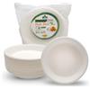 DETERMONDO Set di 150 Piatti Fondo 21 cm in Carta Biodegradabile Compostabile, Usa e Getta, Adatti al Microonde, in Polpa di Cellulosa Naturale, Monouso Ecologici per Feste e Catering