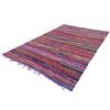 Generic MAM Treasures - Tappeto di straccio, decorazione per la casa, stile bohémien, indiano, decorazione per pavimenti, soggiorno e bagno (viola, 0,6 x 0,9 m)
