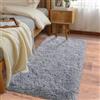 Ailyei Morbido tappeto runner per camera da letto e corridoio, confezione da 2 pezzi, 5 x 10 cm, grigio, soffice tappeto antiscivolo per comodino, dormitorio, tappeto peloso lungo a pelo lungo, per