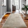 SIMPEX Tappeto Passatoia 80x250 cm Beige, Shaggy Pelo Lungo, Morbido, Stile Scandinavo Boho, Tappeto Lungo, Facile Pulizia, Retro in Juta