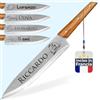 KDO MAGIC Coltello da Cucina personalizzato - Coltello da chef personalizzabile - Manico in bambù - Lama in acciaio inossidabile inciso - regalo di festa del papà - idea regalo per l'uomo, papà (Classico)