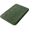 Yeaban Piccolo tappeto da bagno 30,5 x 45,7 cm, tappetino da bagno in ciniglia spessa, assorbente e lavabile, antiscivolo, in peluche e morbido, per bagno, doccia, lavandino (verde oliva)