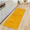 Generico Passatoie Lunghe per Corridoio 60 x 180 cm, Tappeto Antiscivolo Oro Erba Strisce - Tappeto Stretto Lavabile Stile Minimalista per Scale Cucina Ingresso Corridoio