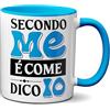 Fashion Graphic Tazza Ufficio Divertente - Secondo Me è come dico Io - Tazza Colazione per regalo Uomo e Regalo Donna - Regali Mamma - Regali Amica Speciale Compleanno - Gadget (Azzurro)