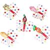 C.X.Y. 100pz Etichetta Decorazione Carta Lecca Lecca Lollipop Chupa Chups Cannuccia Bastoncino Eventi Festa (FARFALLA)