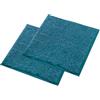 WohnDirect Set di 2 tappetini da bagno, petrolio, 45 x 45 cm, antiscivolo e lavabile, per WC sospeso o da terra