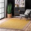 Ripaz Vogue Ripaz Vouge - Tappeto rettangolare in juta, grande, con bordo beige, intrecciato a mano, per soggiorno, 180 x 240 cm, colore: Giallo