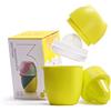 Lechin Spremiagrumi manuale con design unico a forma di limone, due modi di utilizzo per diversi tipi di frutta (Giallo)
