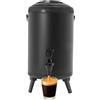 Garbenat Dispenser per bevande da 10 l, contenitore isolato, in acciaio inox, per acqua calda e fredda, con rubinetto, dispenser per bevande per caffè, cioccolato, tè al latte, succo (nero)