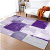 PAJEON Tappeto Salotto Moderno a Quadrato Viola E Grigio Dei Graffiti Astratti Moderni, 140 x 200 cm Tappeti Antiscivolo, Tappetone Antimacchia - per Decor del Pavimento del Soggiorno