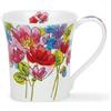 DUNOON Fine Bone China - Tazza Jura, 0,2 litri, motivo floreale, colore: rosa