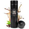 Maverton Thermos per Tè e Caffè - 450 ml - incisione personalizzata - acciaio inossidabile - 100% a prova di perdite - indicatore di temperatura - regalo Donna - maiuscola