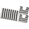 emmevi Tappeto Bagno Morbido Parure Set 3 Pezzi Soffice A Righe Assorbente Antiscivolo Lavabile Nero