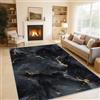 Generico Tappeto Salotto Marmo Nero Oro 180x240, Fluid Art Sabbie Mobili Tappeto Cucina Antiscivolo Lavabile, Tappeti Camera da Letto Grande Morbido Flanella, Lavabile in Lavatrice H-20