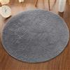 Insun Tappeto Shaggy Tappeto è Monocromatico Rotondo Tappeti A Pelo Lungo Antiscivolo grigio 200cm Diametro