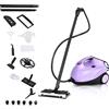 RELAX4LIFE Pulitore a Vapore 2000W, Serbatoio 1,5L da 45 Minuti, 19 Accessori, Continuo a 108°C e 4 Bar per Pavimenti, Tappeti, Auto, Vetri, Igienizza Senza Chimici, Blocco Sicurezza Bambini (VIOLA)