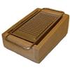 GENERAL TRADE Grattugia da Cucina con Base in Legno Porta Formaggio 2 Trafile