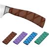 PATIKIL Manico Coltello Taglio Termorestringente 2.2x4.9, 4Pz Avvolgimento Antiscivolo per Coltello da Cucina, x Pattern Viola/Marrone/Blu/Verde