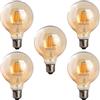 LEDSone Lampadina LED Edison dimmerabile 8W 450 lumen, forma globo G95, vetro trasparente, bianco caldo 2700K, luce di Natale, attacco standard E27 (5)
