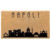 Social crazy Tappeto zerbino personalizzato - napoli - cocco naturale ideale per ingressi (Cocco naturale, 90x60 cm)