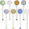 TMXAOK 8 cucchiai in vetro colorati per mescolare latte, cocktail, bevande fredde, caffè, espresso, cucchiaini da tè, agitatori per sale, zucchero, gelato, per bar, feste, cucina
