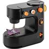 DeeDuud Macchina da cucire elettrica, macchina da ricamo 2 modalità di avvolgimento automatico filo linea tangente regolabile densità di cuciture superficiali per case fabbriche o negozi (nero)