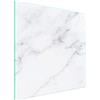 DarHaus Copri piano cottura induzione 50x52 cm copertura per piano cottura in vetroceramica 1 pezzi universale per piastre di cottura paraspruzzi tagliere in vetro temprato, Marmo bianco