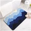 ZZDXL Tappeto Bagno Blu Sfumato Semplice Tappetino Bagno Microfibra Tappeti Bagno Assorbe Velocemente Bagno Tappetini Antivegetativo Antiscivolo Tappetino Bagno Antifatica 40X60cm