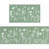 Logieut Set di 2 tappetini da cucina verde salvia con piante floreali e farfalle tappeti da cucina con passatoia accessori decorativi per la cucina, tappeto da cucina, tappetino da cucina, per casa e cucina,