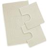 SpazioTessile Tappeto Bagno Scendi Doccia Spugna cm 45x60-60x90-60x120-60x180 Cotone Greca Made in Italy (Panna, Set 3 Pezzi)