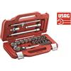 USAG 601 1/2 J22 - Assortimento cassetta modulare con bussole esagonali (22 pz)