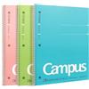 KOKUYO Campus - Quaderno a spirale, 26 x 20 cm, 80 fogli (160 pagine), resistente alle sbavature, confezione da 3 colori: rosa, azzurro, verde, Made in Japan (WSG-SU-400G1×3)