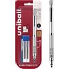 uni-ball Kuru Toga Elite - Starter kit portamine 0,5 mm, HB #2, corpo argento, 1 pezzo