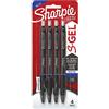 Sharpie S - Penna a inchiostro gel, punta fine, 0,5 mm, corpo nero, inchiostro blu, 4 pezzi